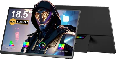 Produktbild von Tragbarer Gaming-Monitor, 18,5 Zoll, 1080P Auflösung, Bildwiederholfrequenz, 120HZ