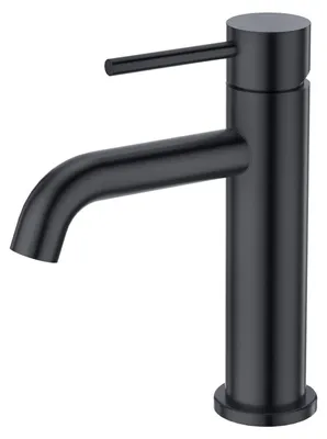Waschtischarmatur Kaltwasser schwarz Edelstahl 1-Loch