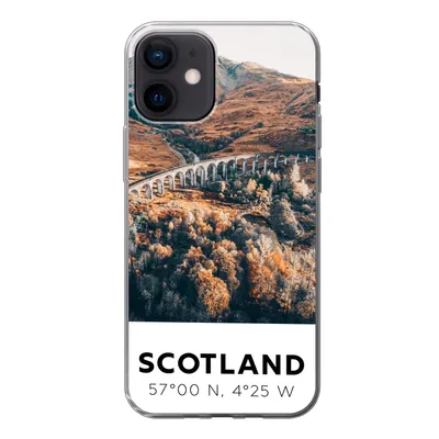 Produktbild von MuchoWow® Handyhülle Schutzhülle Hülle für iPhone 12 Schottland - Herbst - Berge Silikon Softcase Handy Hülle - Schutzhülle