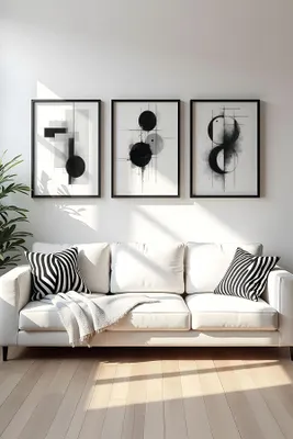 Obrázok produktu pre Wallity, elegantný dekoratívny nástenný obraz (3 diely), 50 x 70 cm | 100 % MDF (3 mm) s rámom zo 100 % masívneho dreva (2 cm) | Ideálny do moderných interiérov, štýlový a príťažlivý.