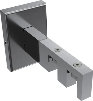A single metallic bracket for a curtain rod, shown against a white background.
