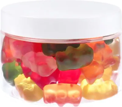Produktbild von 150 ml PET Tiegel transparent, mit Plastikdeckel, weiß, 10 Stück