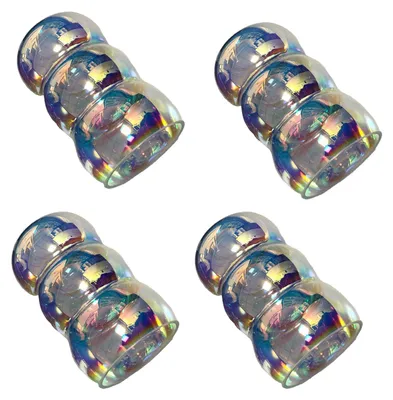 Immagine prodotto di 4 x Paulmann Lampenschirm E14 Öffnung ca. 3 cm Wobble Dichroic Glas Ersatzglas, Schirm, Ersatzschirm