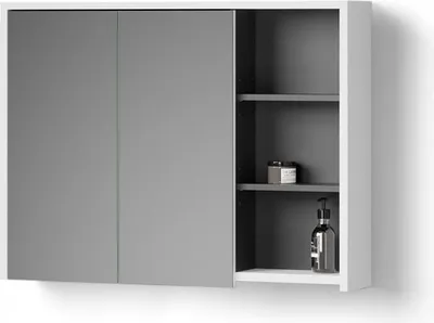 Image de Armoire de toilette Livinity Vomano blanc/anthracite 100x75cm, Model 52549