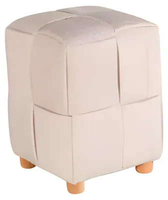 Produktbild von Moderner Hocker aus Holz und Textil in Beige