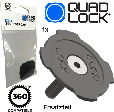 Produktbild von QUAD LOCK 360 Top Cap Verschlusskopf Ersatzteil Halteplatte mit Schraube