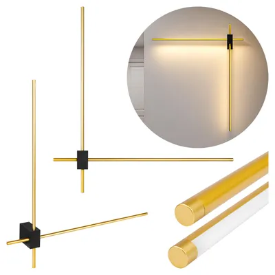Obrázek produktu pro LED nástěnná lampa MasterLED – 60x60 cm – 4000K – 12 W – IP20 – černá a zlatá – moderní nástěnná lampa – COMO