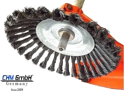 Produktbild von HM GmbH® Unkrautbürste für STIHL Motorsense  200 x 25,4mm m. Adapter M 8