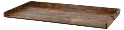 Obrázek produktu pro Pracovní deska SucceBuy pro pračku a sušičku (137 x 69,9 cm) s vyvýšeným okrajem a háčky, ideální pro organizaci a uskladnění v prádelně, spíži nebo jako kuchyňská deska, nosnost až 113 kg, hnědá
