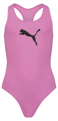 Zdjęcie produktu dla Strój kąpielowy PUMA Racerback dla dziewczynek, model SWIM GIRLS, odporny na chlor, kolor: Opera Mauve, rozmiar: 140