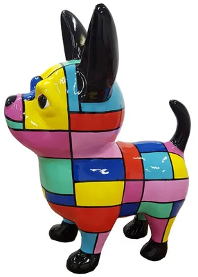Produktbild von Abstrakte Deko Figur Statue Skulptur 55 cm Figuren Statuen Skulpturen A763 Hund