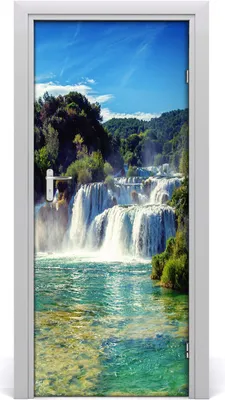 Produktbild von Tulup Türaufkleber 85x205 cm Dekorative Aufkleber Selbstklebend Wasserdichte Tapete Abnehmbar Schlafzimmer Wohnzimmer Wohnkultur - Krka Wasserfall