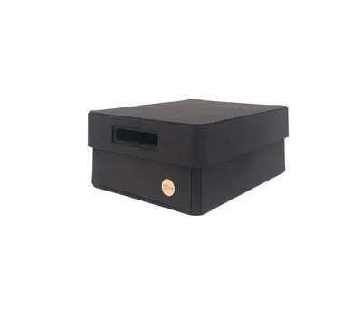 Produktbild von Aufbewahrungsbox CLASSIC Filz Gr. S (32x24x13 cm) mit Deckel in dunkelbraun meliert