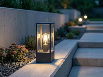 Produktbild von Sockelleuchte zur Garten Wegbeleuchtung modern Außenlampen in Anthrazit, H: 40cm