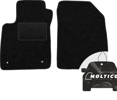 Produktbild von moto-MOLTICO Vorne Fußmatten Auto Velours Autoteppiche Schwarz Automatten Set 2-teilig passend für Opel Mokka 2012-2019