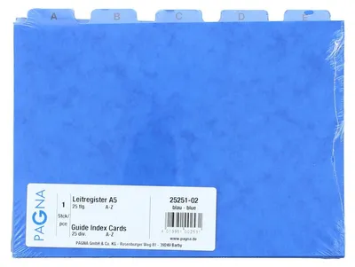 Produktbild von Pagna Leitregister A5 25tlg. A-Z blau