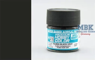 Produktbild von Mr Hobby - Gunze H-416 - Aqueous Hobby Colors (10 ml) RLM66 Black Gray - Neu