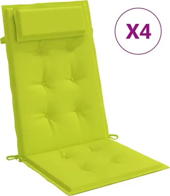 Produktbild von vidaXL Hochlehner-Auflagen 4 Stk. Knallgrün Oxford-Gewebe