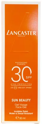 Produktbild von Lancaster Sun Beauty Face Gel SPF 30, Sonnenschutzgel, Gesicht, Tube, Feuchtigkeitsspendend, Schutz, Auffrischend, Jeder Hauttyp, 50 ml
