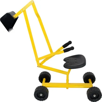 Produktbild von Sitzbagger mit Schaufel Kinderbagger aus Metall Sandbagger zum Aufsitzen für Kinder ab 3 J. Gelb