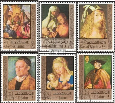 Produktbild von Briefmarken Ras al Chaima 1971 Mi 579A-584A (kompl.Ausg.) gestempelt Albrecht Dürer