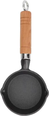 Imagen del producto de Mini sartenes de acero de 10 cm - Sartenes de hierro fundido para crepes y panini - Aptas para cocinas de inducción - Recubrimiento antiadherente - Distribución uniforme del calor - Con asa