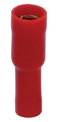 Zdjęcie produktu dla Carpoint 548 Okrągłe gniazda wtykowe, czerwone, Ø 4,0 mm, 10 sztuk