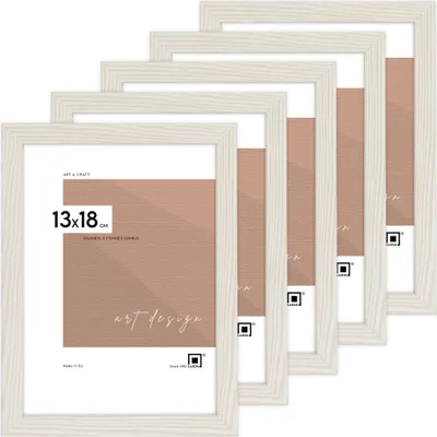 Produktbild von LUCA® Frames, FDM, 5er-set Bilderrahmen, Farbe Cremeweiß, 13x18 cm