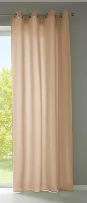 Produktbild von 1er Set Vorhänge Schal Ösen »Berlin« HxB 225x140 cm Sand Blickdicht Microsatin Lichtdurchlässig Uni Matt 20405N