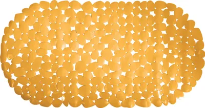 Produktbild von MSV Dusche/Bad rutschfeste Matte Badezimmer - pvc - safrangelb - 35 x 68 cm