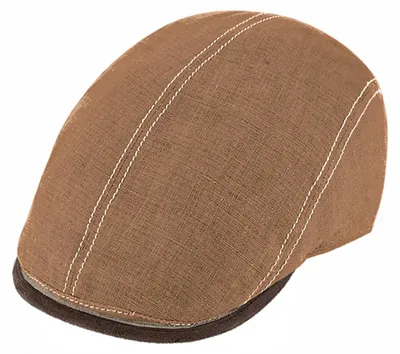 Fiebig Flatcap aus 100% Leinen mit UPF 50+ in curry