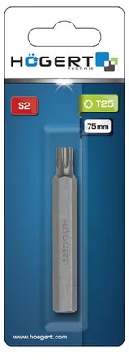Produktbild von T25 x 75 mm Schraubendreherbit, Stahl S2 – Högert Technik
