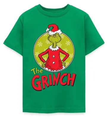Produktbild von Spreadshirt Der Grinch Logo The Grinch Teenager T-Shirt, 134/146 (9-11 Jahre), Kelly Green