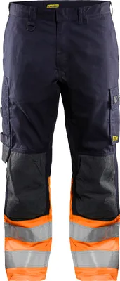 Produktbild von Blakläder® Multinorm Arbeitshose Inhärent 1488 1513 in div. Farben, Farbe:marineblau/orange, Größe:D120 (D30)