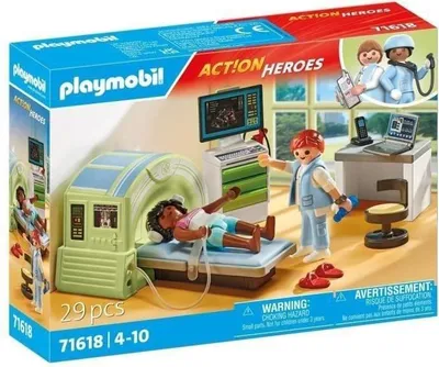 Zdjęcie produktu dla PLAYMOBIL Scanner médical avec patiente, City Life, L'Hôpital, 29 pièces, Dès 4 ans