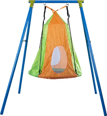 Produktbild von Sandora 40185 Schaukelgestell Nestschaukel grün 100 Ø mit Überwurfzelt XKT010GG