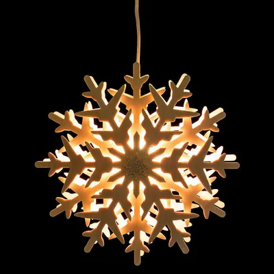 Produktbild von Fensterbild Schneekristall (1) (29cm) von Kunstgewerbe Taulin