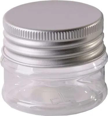 Produktbild von 10 x Designer Glasoptik Tiegel Fluppy 25 ml Geldosen Aluminium Schraubdeckel Vorratsbehälter