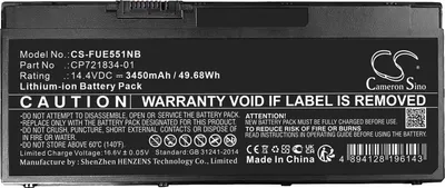 Produktbild von TECHTEK Laptop Akkus Kompatibel mit [Fujitsu] Lifebook E4411 VFY E4411MF5AMNL, Lifebook E4411 VFY E4411MF5CMGB, LifeBook E448-E4480M35SOIT, LifeBook
