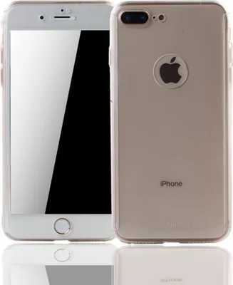 Produktbild von Handyhülle Schutzhülle für Apple iPhone 7 Plus Full Case Cover Displayschutz 360 Transparent