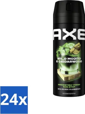 Produktbild von Ax Deodorant Körperspray Green Mojito + Zedernholz 150 ml - Vorteilspack - 24 Stücke