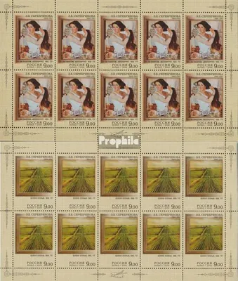 Produktbild von Briefmarken Russland 2009 Mi 1566Klb-1567Klb Kleinbogen (kompl.Ausg.) postfrisch S. Serebrjakowa