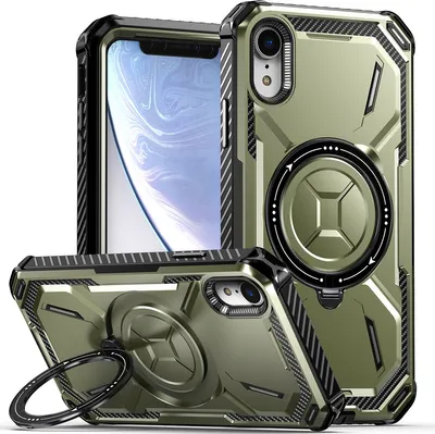 Produktbild von Schutzhülle für iPhone XR Magnetisches Kickstand Hülle, Kompatibel mit Magsafe Ladegerät Grün