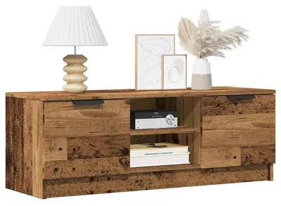 Image de Meuble TV avec 2 portes et étagère, pour téléviseurs jusqu'à 40 pouces