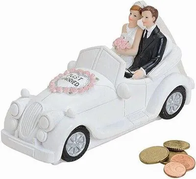 Immagine prodotto di Salvadanaio a forma di auto da matrimonio, salvadanaio a forma di maialino