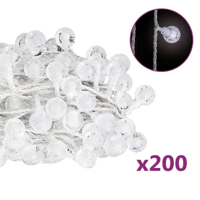 Image de Guirlande lumineuse Globe 20 m 200 LED Blanc froid 8 fonctions
