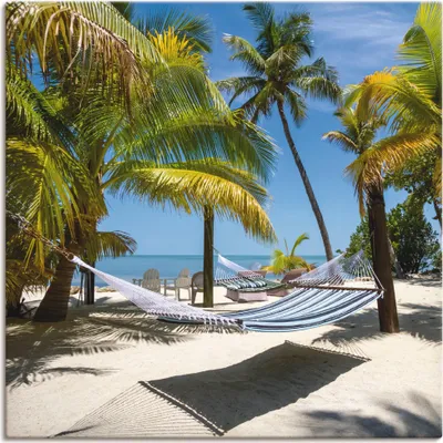 Produktbild von ARTland Leinwandbild Florida Keys Strandleben Größe: 50x50 cm