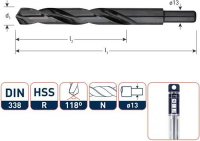 Image de International Tools Foret hélicoïdal HSS 17,5 x 191 mm