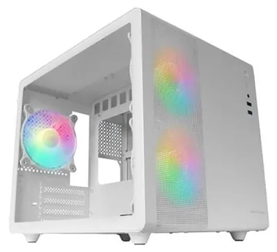 Produktbild von Mars Gaming MC-400, Mini Tower, PC, Weiß, micro ATX, Mini-ITX, Gaming, Taschenlüfter