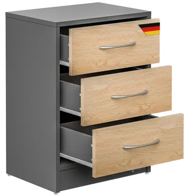 Immagine prodotto di CASARIA® Comodino 3 Cassetti 54x39x28cm Tavolino Camera da letto Portaoggetti Spazio Archiviazione